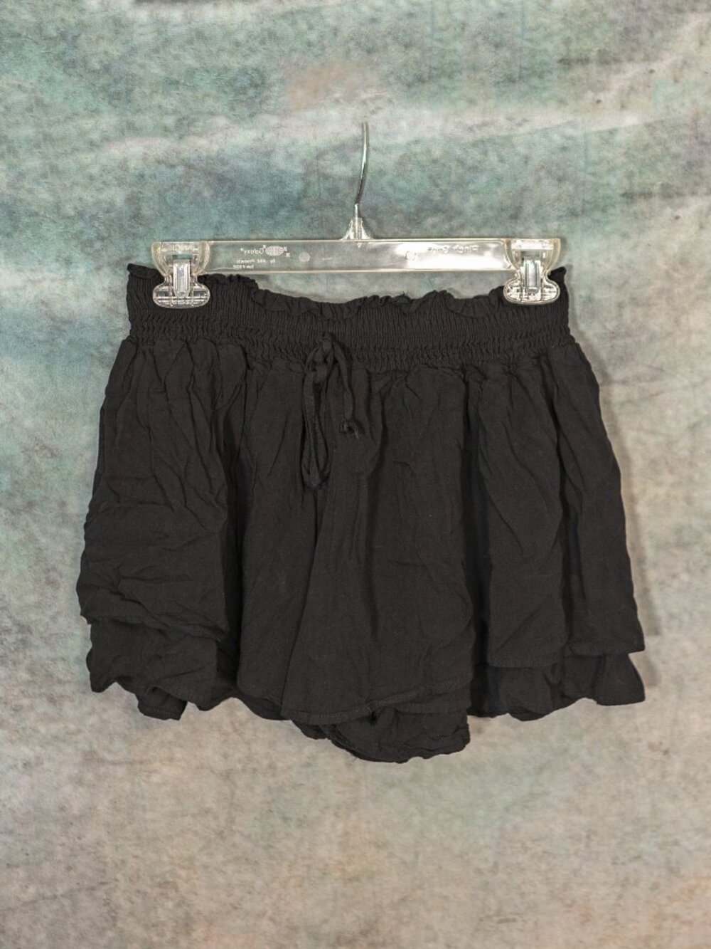 SHEIN Black Layered Ruffle Skort